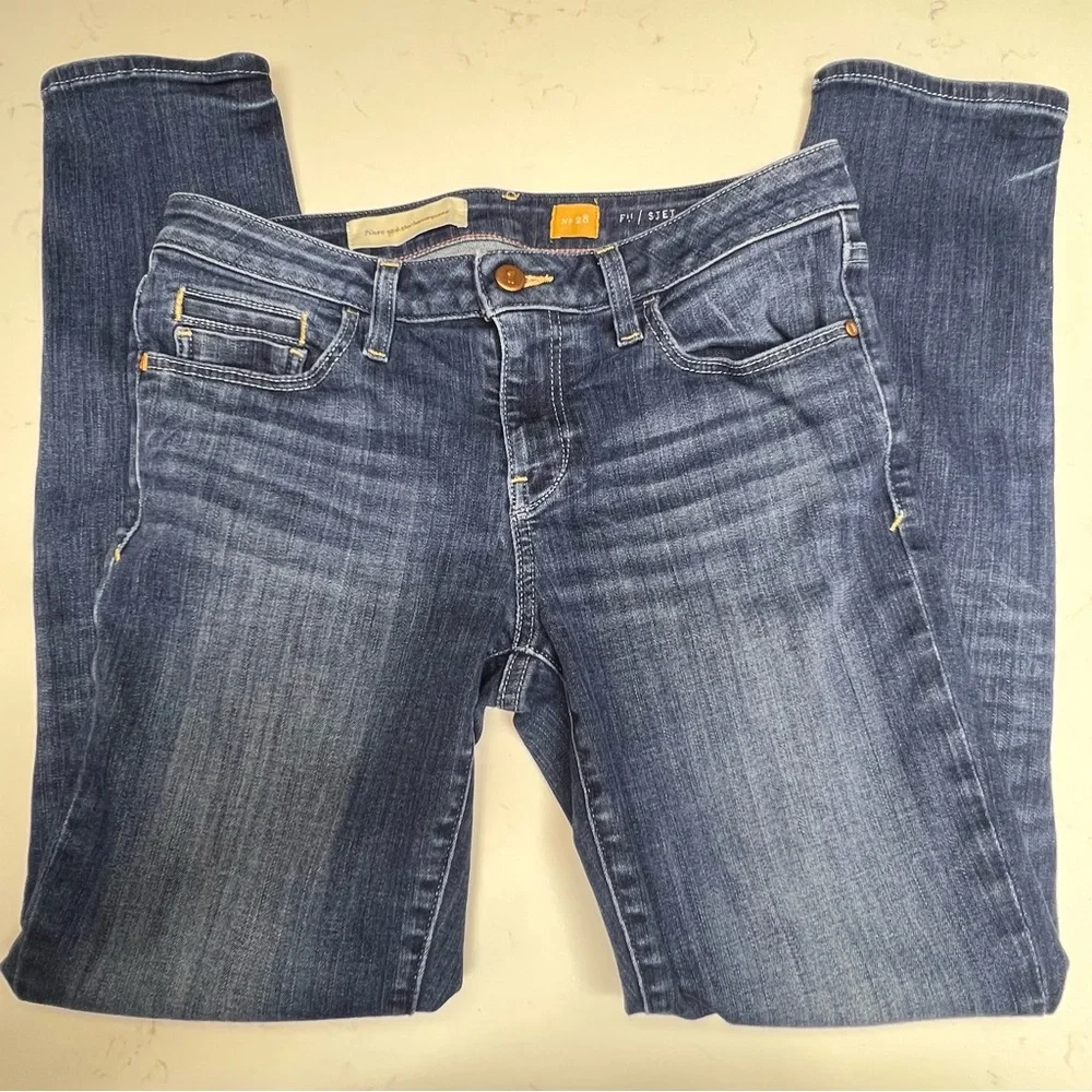 Anthropologie by Pilcro and the Letterpress Stet Fit Denim Skinny Jeans Sz 28 - Picture 5 of 16